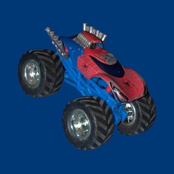 2001 Monster Jam Marvel SPIDER-MAN Blue & Red Classic Color Combo Monster Truck - Picture 9 of 9